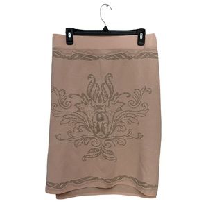 Monroe & Main Viscose Blend Pink Elegant Style Midi Skirt Size 3X